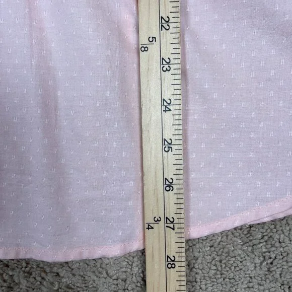 Banana Republic Shirt Women 18 Peach Ruffle Tailored Fit Boho Cottage Career NWT - Picture 7 of 9